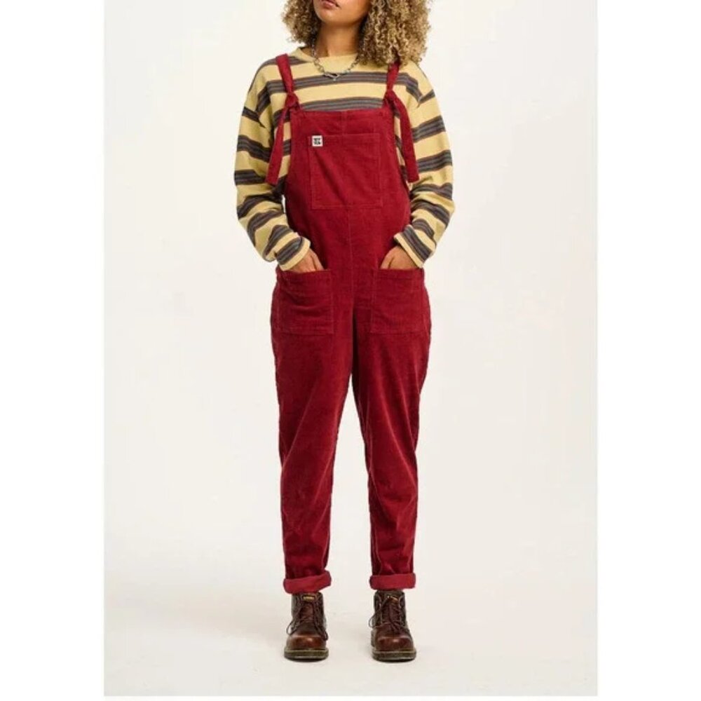 Lucy & Yak Burgundy Corduroy Dungarees Overalls